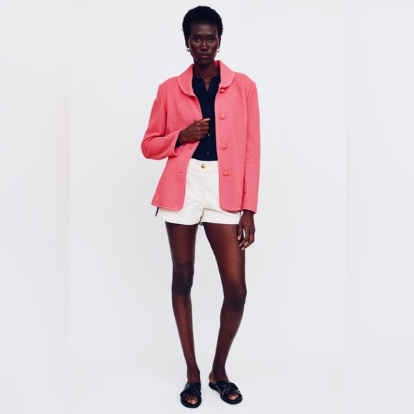 ST. JOHN Collared Pink Knit Button Up Jacket Women’s US Size 6 - Picture 9 of 9